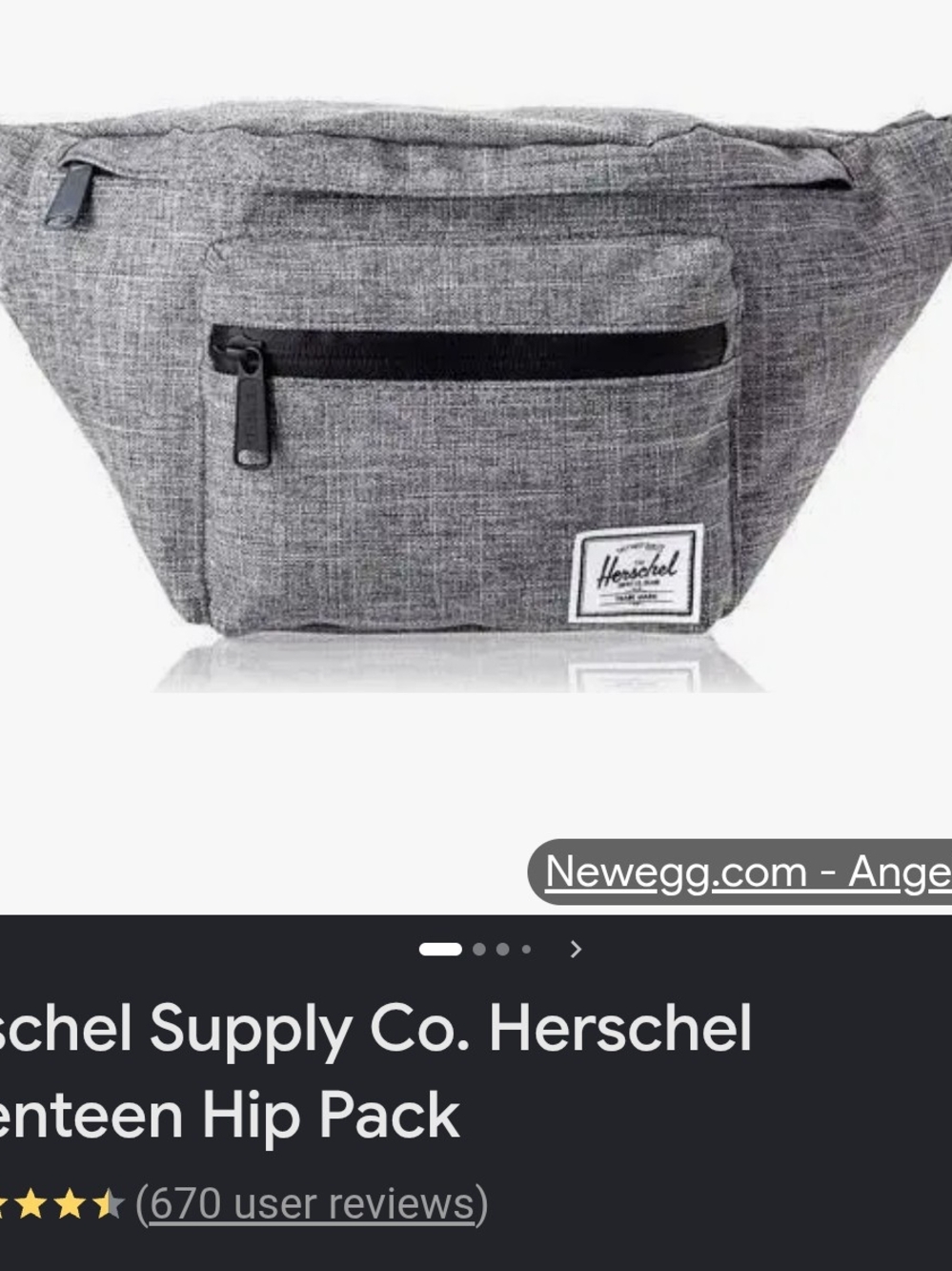 Herschel Supply Company Grey Crossbody Belt Bag